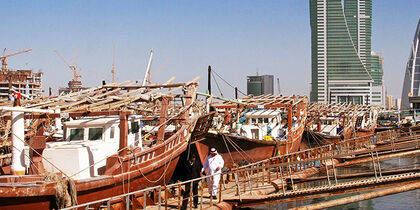 Dhows in the fishing harbour