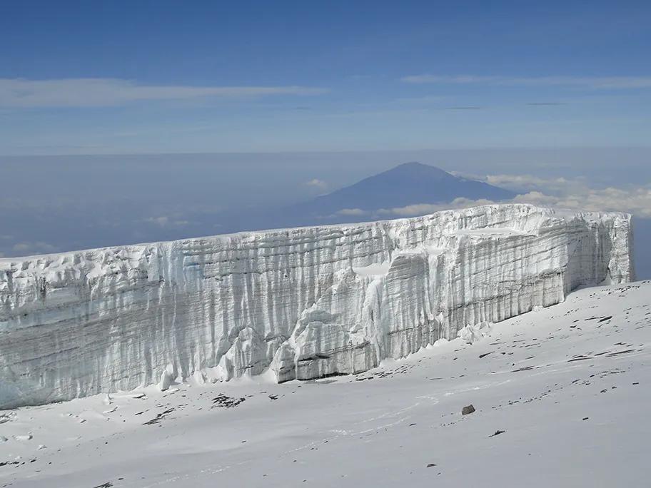 Glaciers at the top