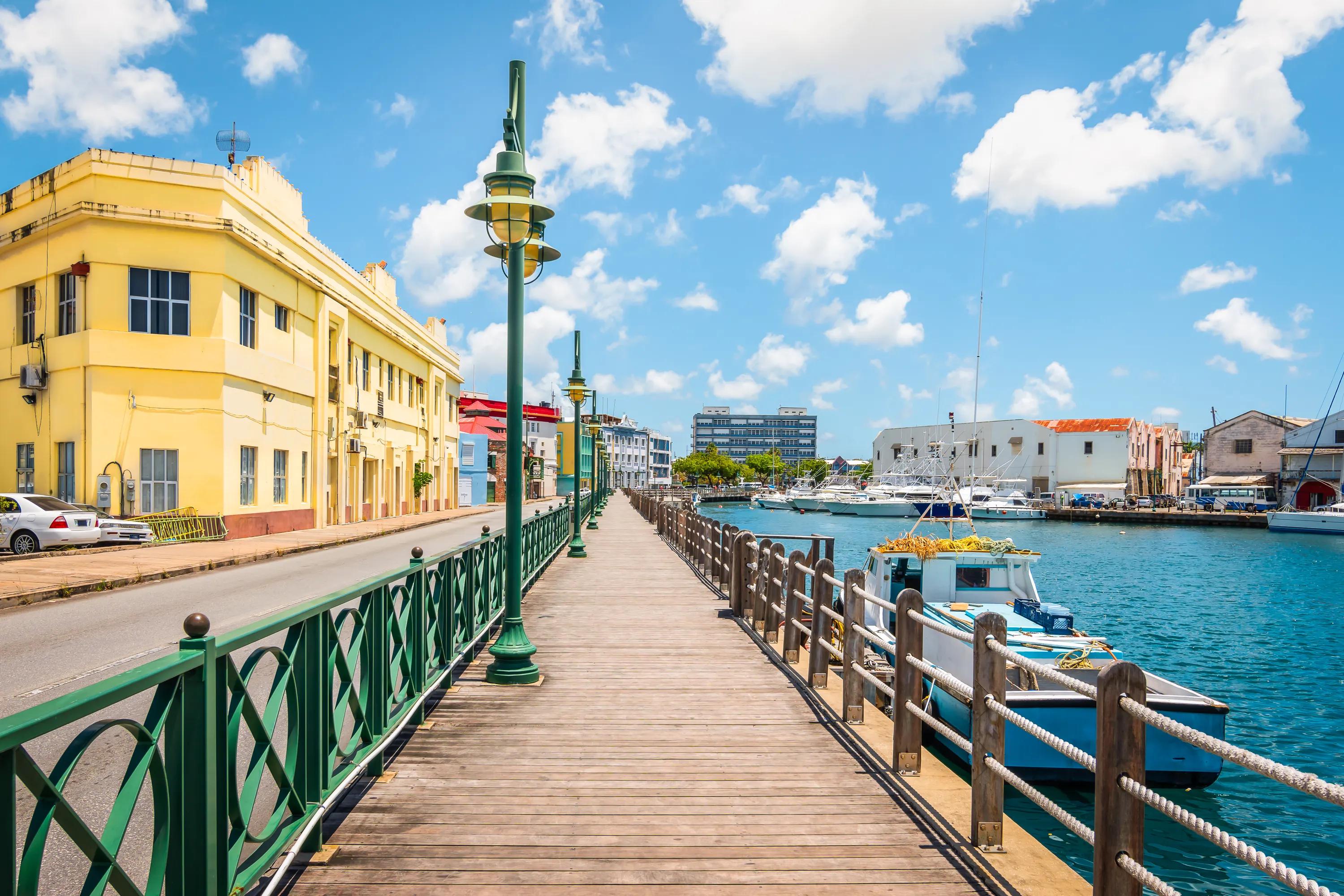 The waterfront in Bridgetown