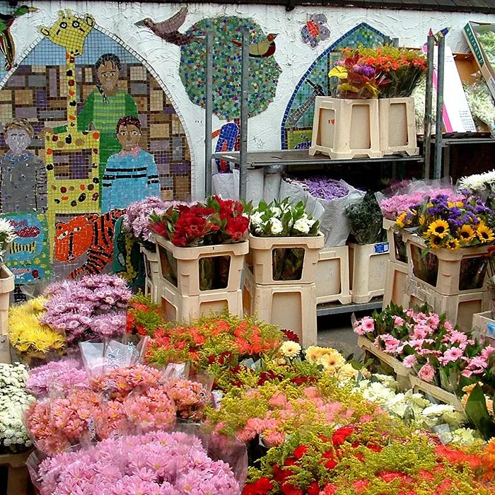 Sunday sea of flowers on Columbia Road
