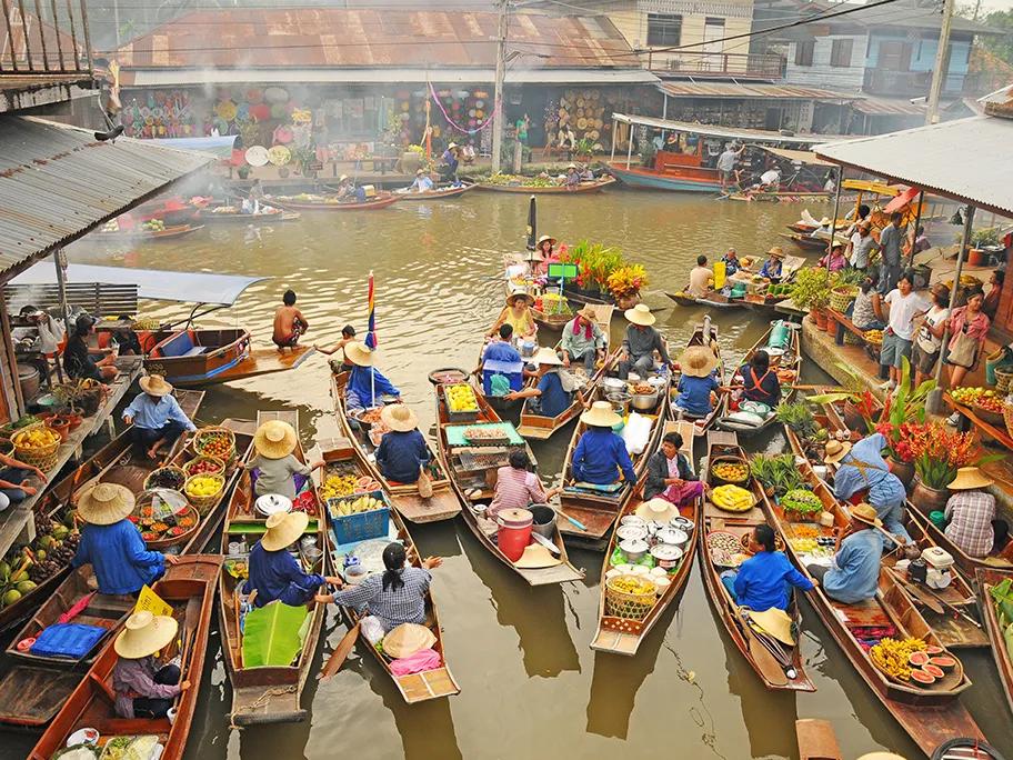 The floating markets near Bangkok