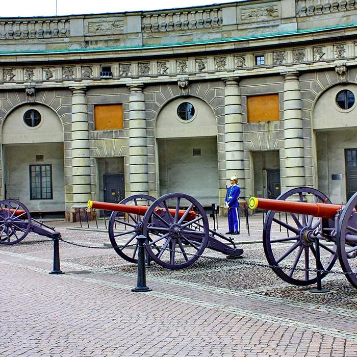 Palace guard and cannons