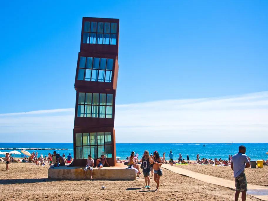 Sculpture on the beach of Barceloneta