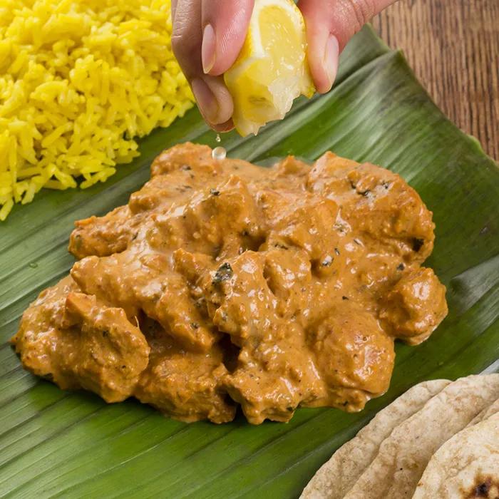 A banana leaf curry