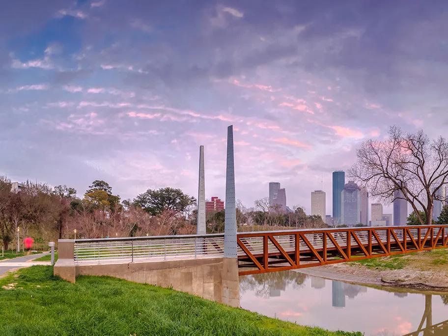 The new pedestrian bridge