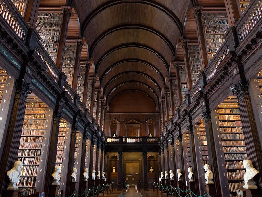The ‘Long Room’ in the Trinity Library
