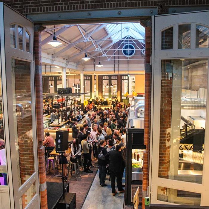 Choose from 20 different food stalls at the Foodhallen