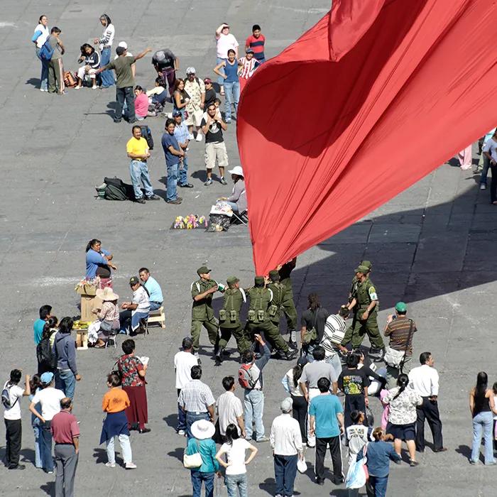 Lowering of La Bandera