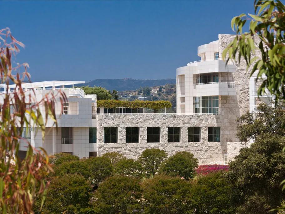 The Getty Center, surrounded by vegetation