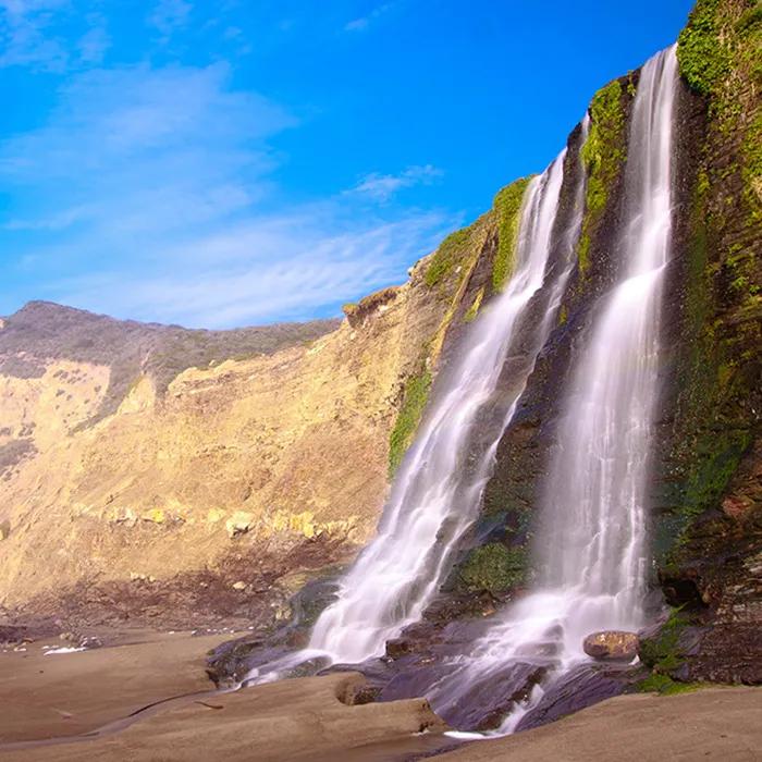 The Alamere Falls at Wildcat Beach