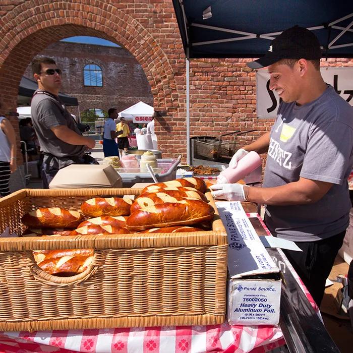 Sandwiches at the flea market