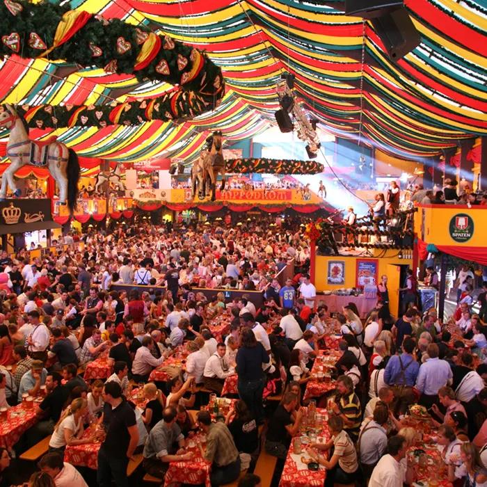 One of the party tents