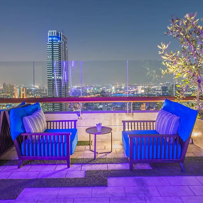 Relaxing on the roof
