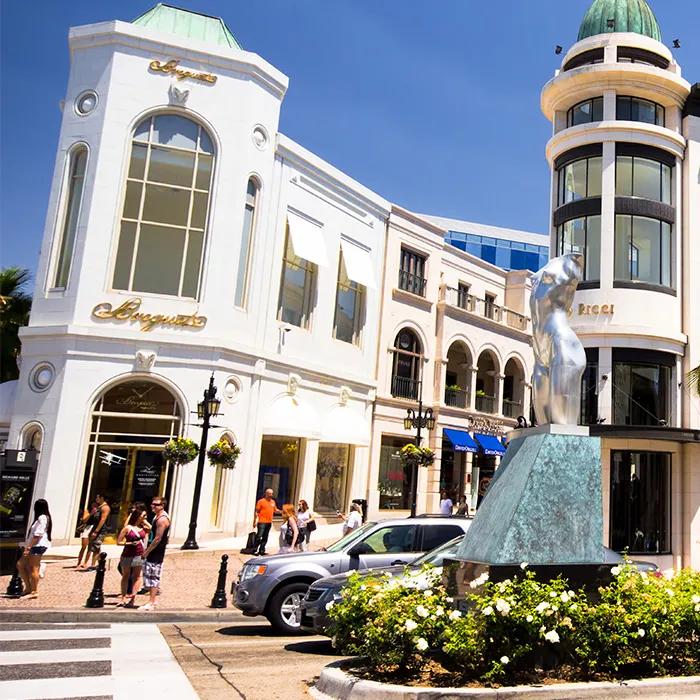 The upscale shopping street Rodeo Drive
