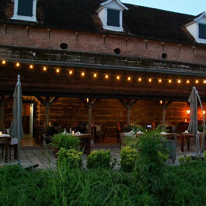 Dinner with a view of the river