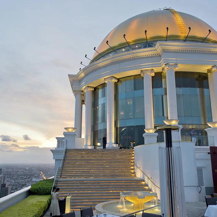 The golden dome over the Lebua State Tower