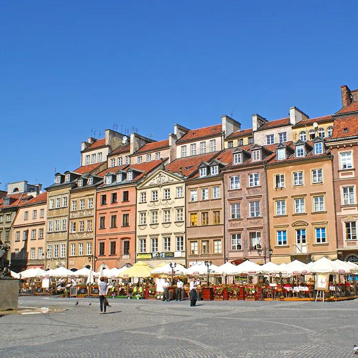 A sunny day on Rynek Starego Miasta