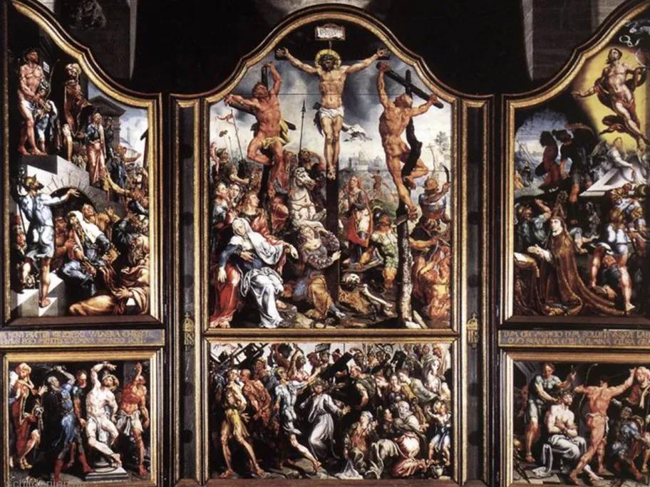 Triptych by 16th-century painter Maarten van Heemskerck