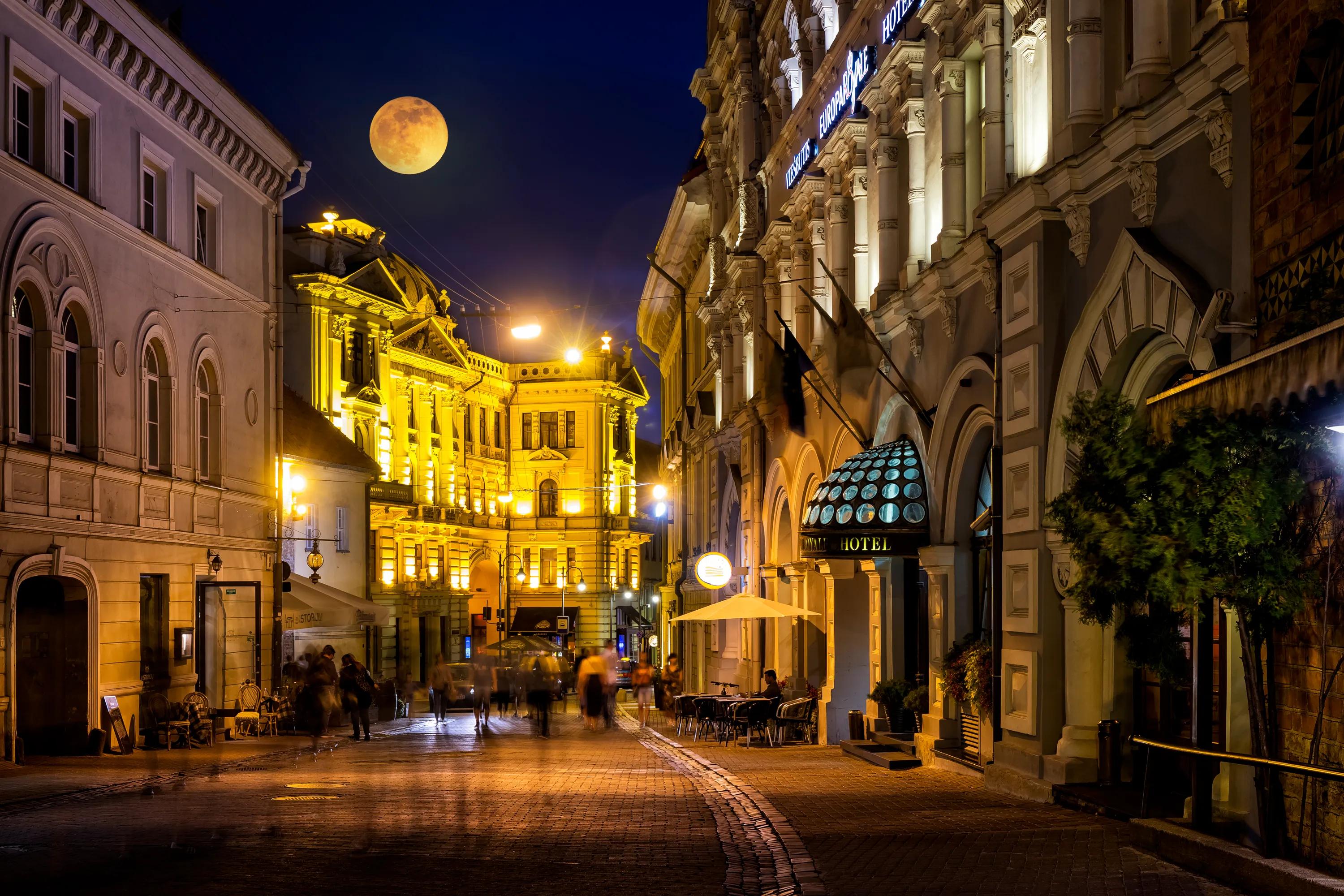 The old town by night