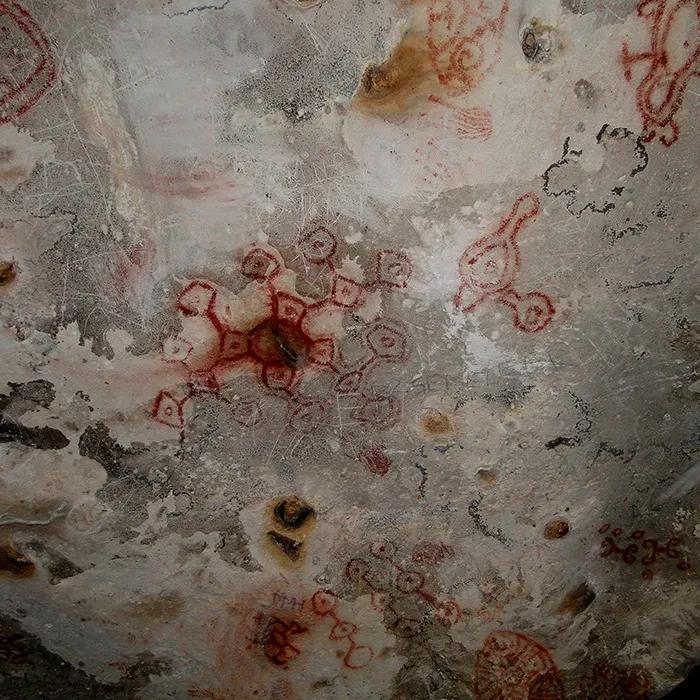 Rock drawing in the Fontein Cave
