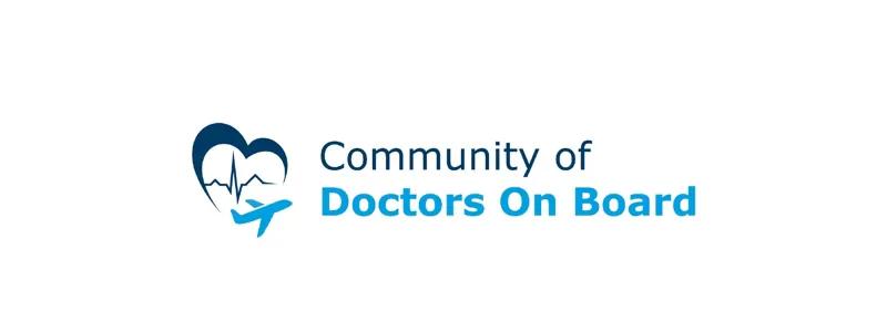 Doctors on board and KLM Health logo