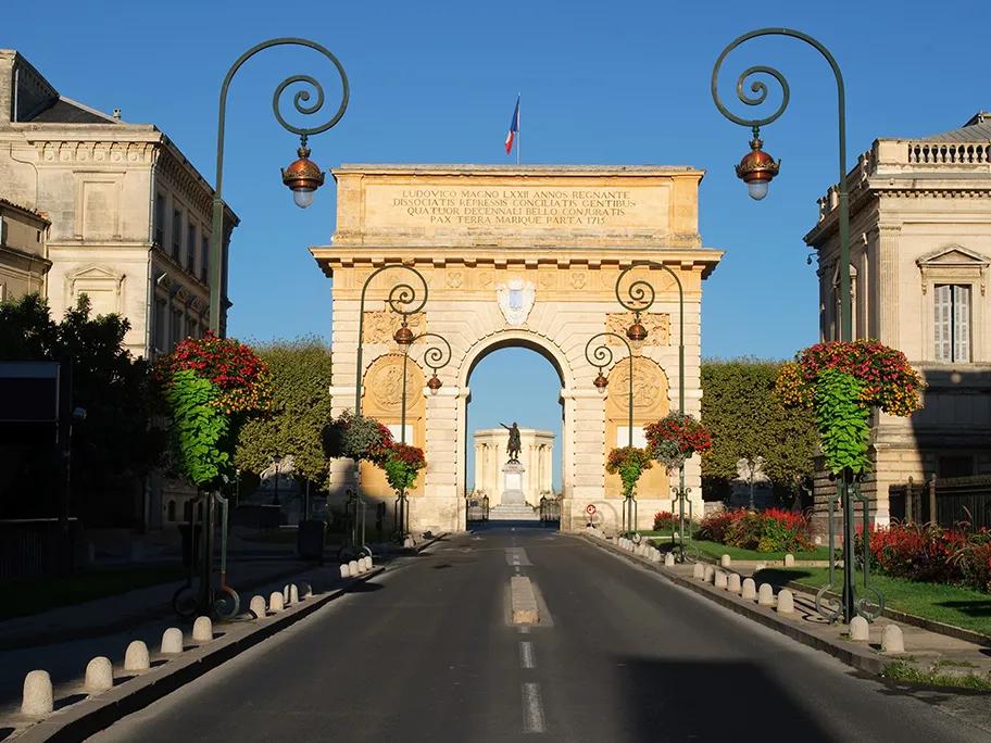 The triumphal arch in honour of Louis XIV