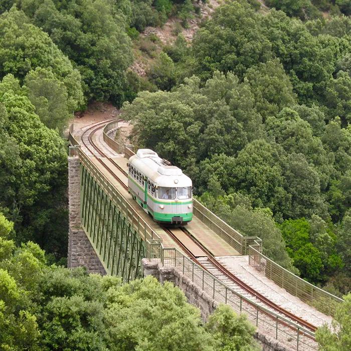 Trenino Verde on the Ponte di San Girolamo