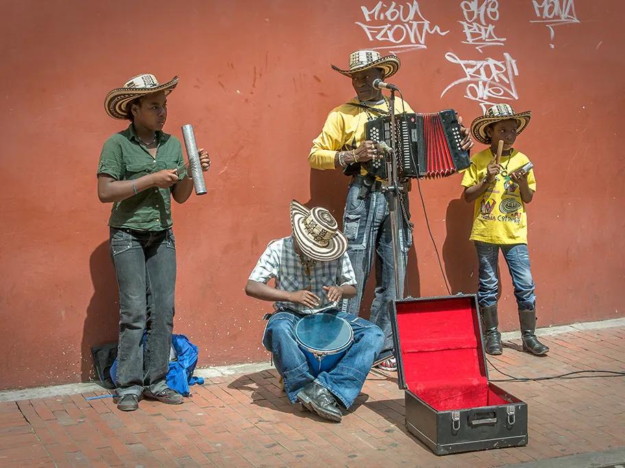 Street artists on Plaza de Bolívar