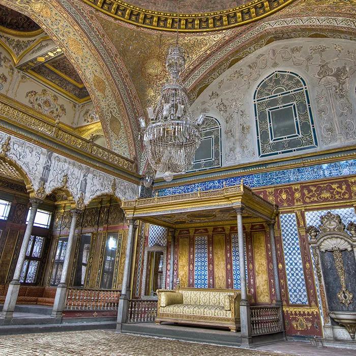 The sultan’s bedroom in the harem