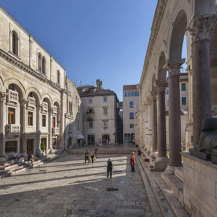 The peristylium or courtyard of Diocletian’s palace