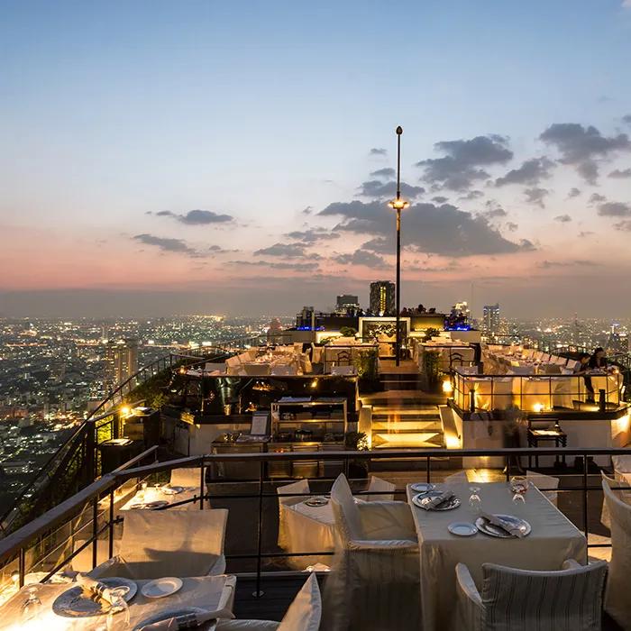 The rooftop terrace of restaurant Vertigo