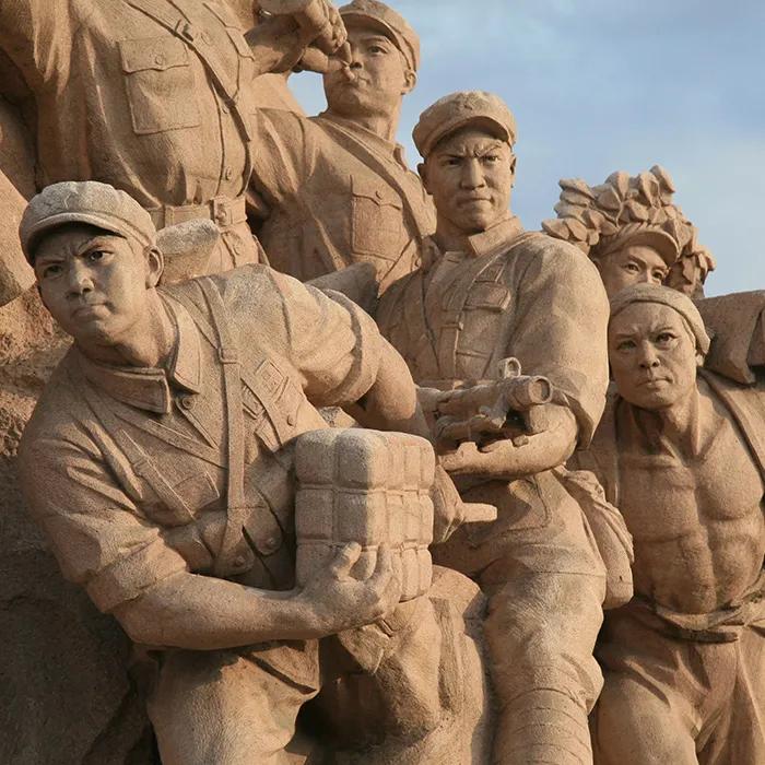 Communist monument on the square