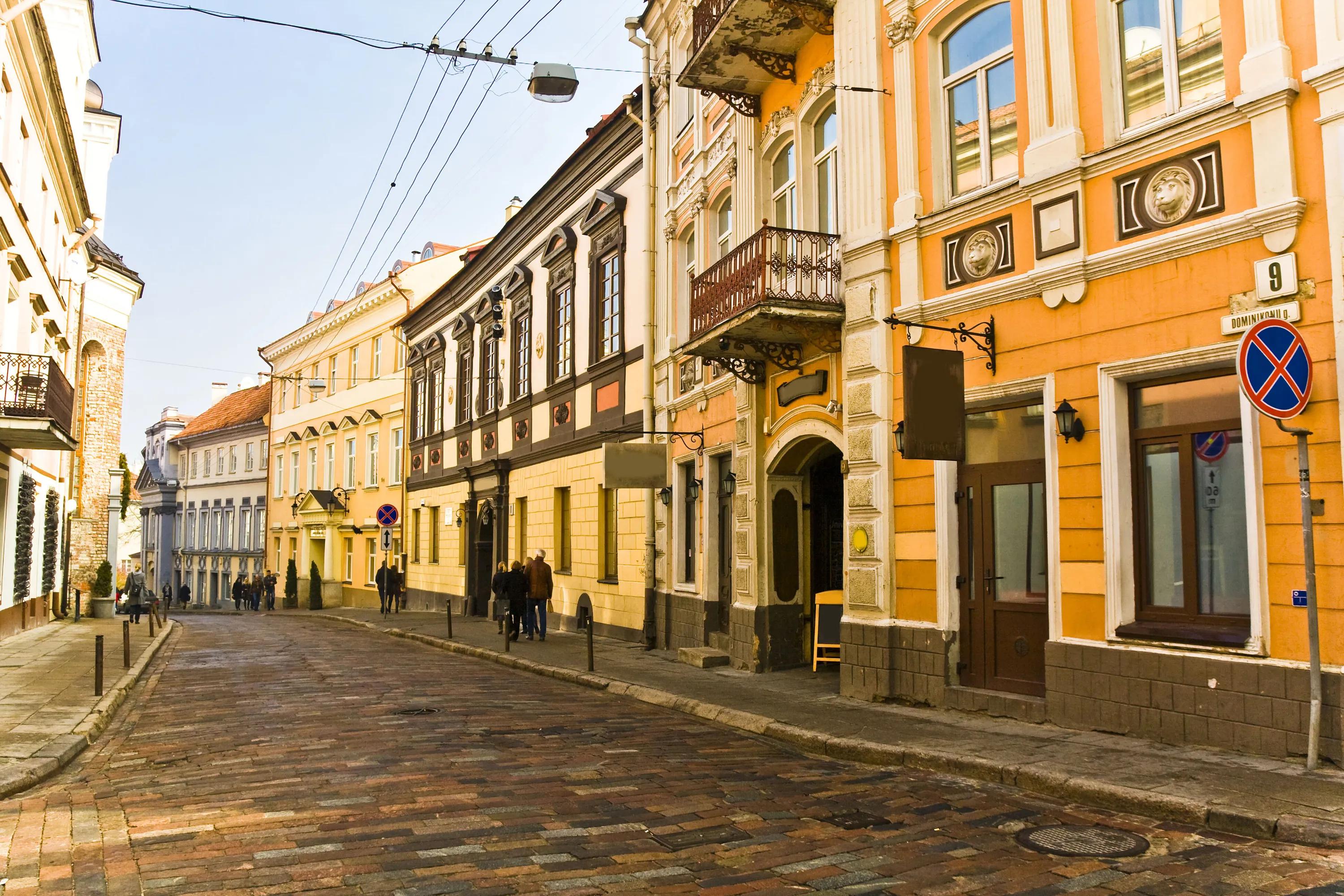 The city centre of Vilnius