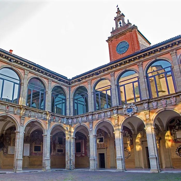 The Atrium of the Archiginnasio