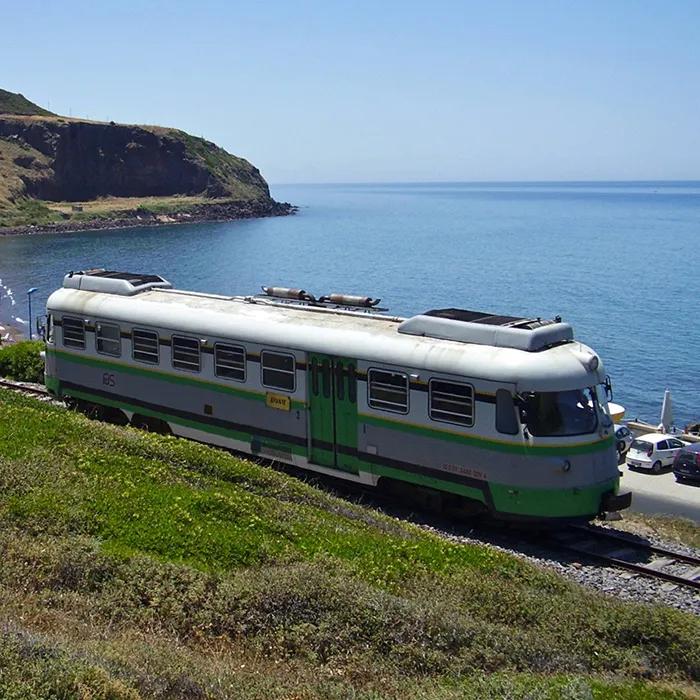 Some train rides go right along the beach