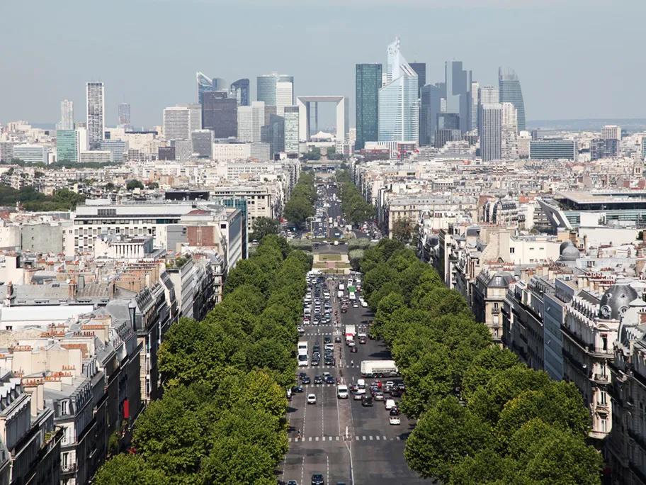 The Axe historique ending with the Grande Arche
