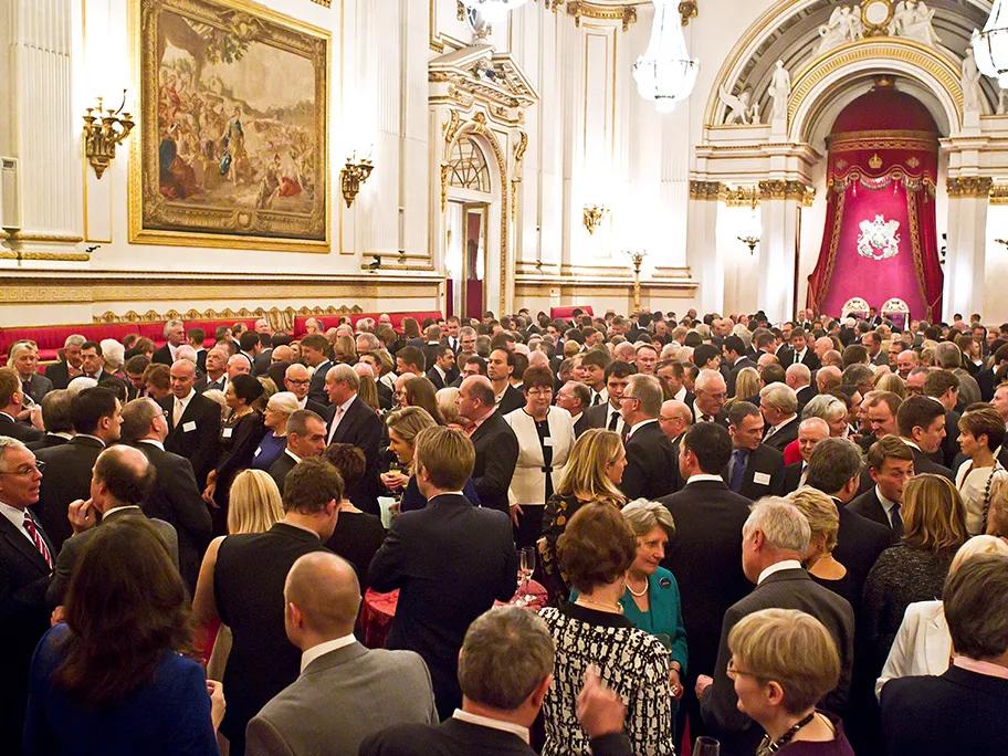 Queen Awards ceremony in stately salon