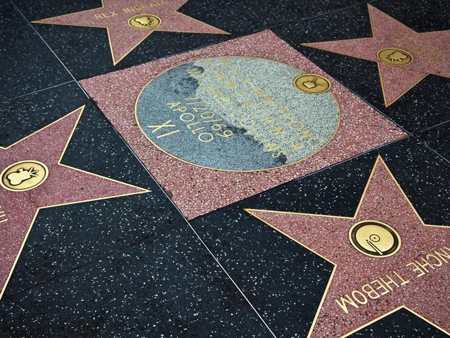 The Walk of Fame moon for Apollo XI