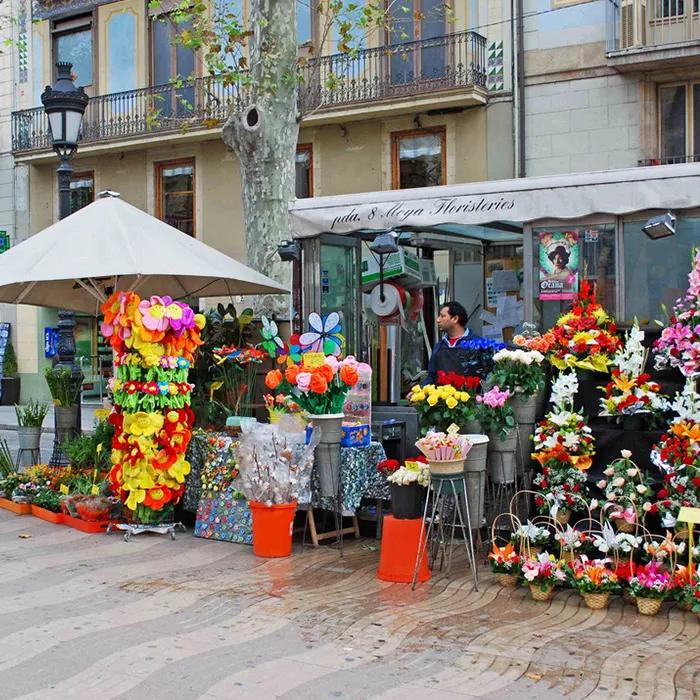 Flower stall on the Rambla de los Flors