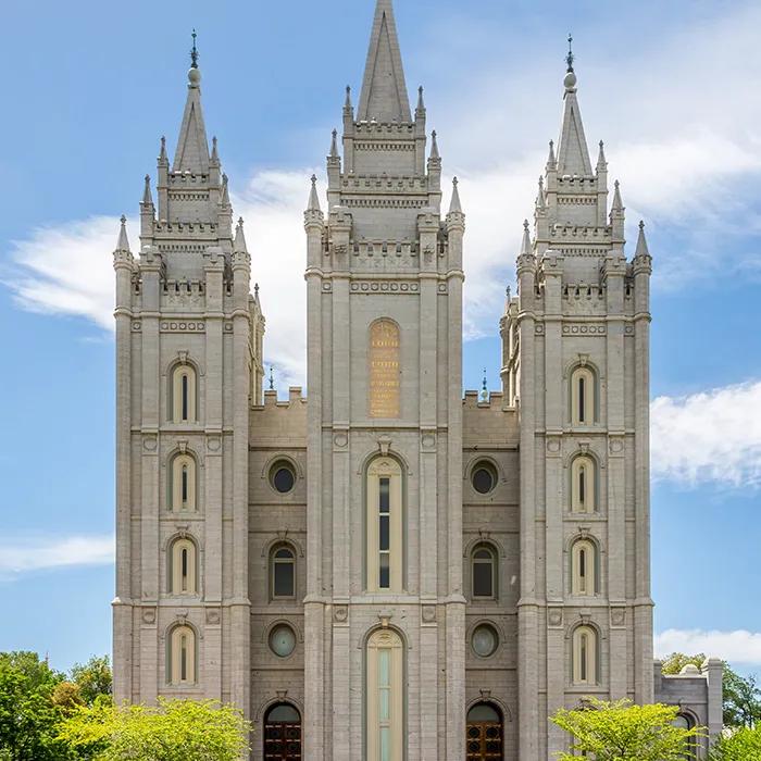 The facade of the temple