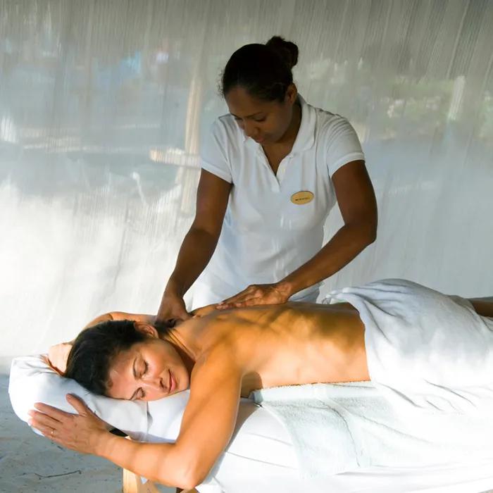 A relaxing massage on the beach