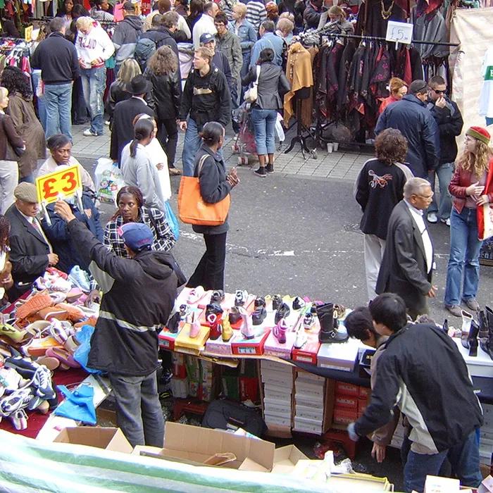 Bargain hunting at the Petticoat Lane Market