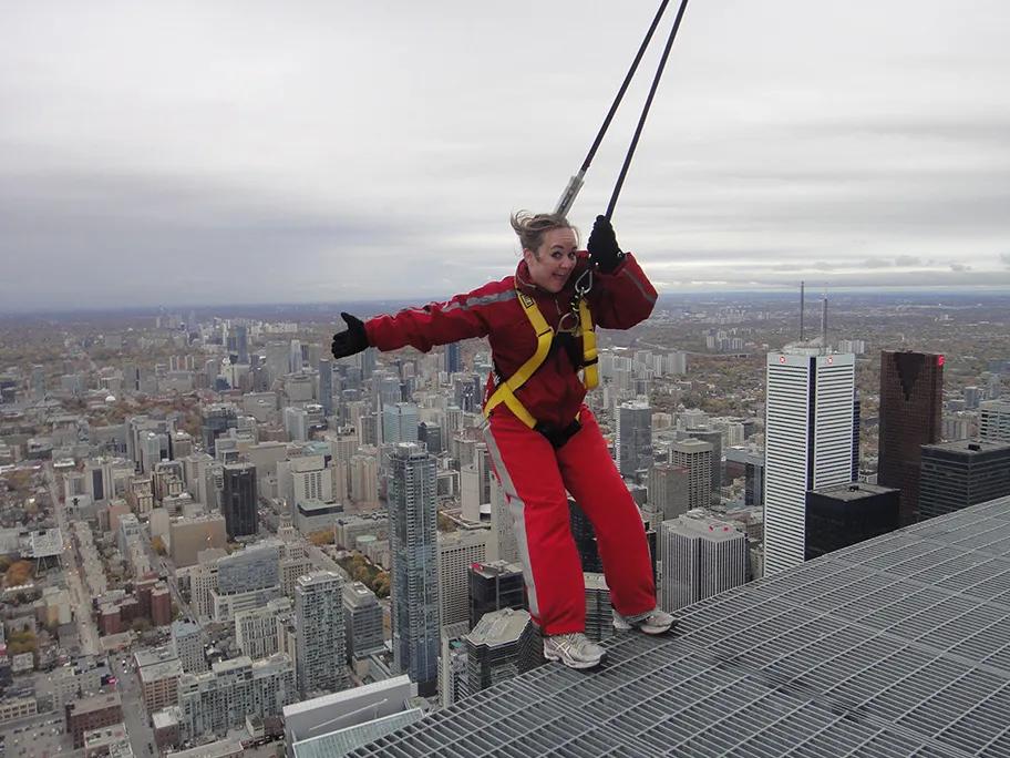 A brave lady sets the example