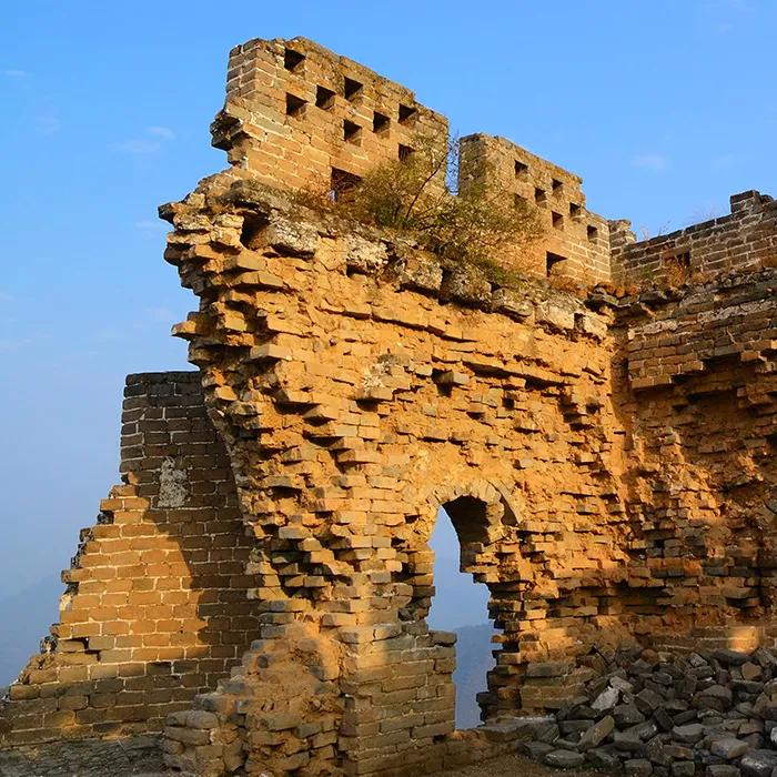 An authentic wall segment at Jinshanling