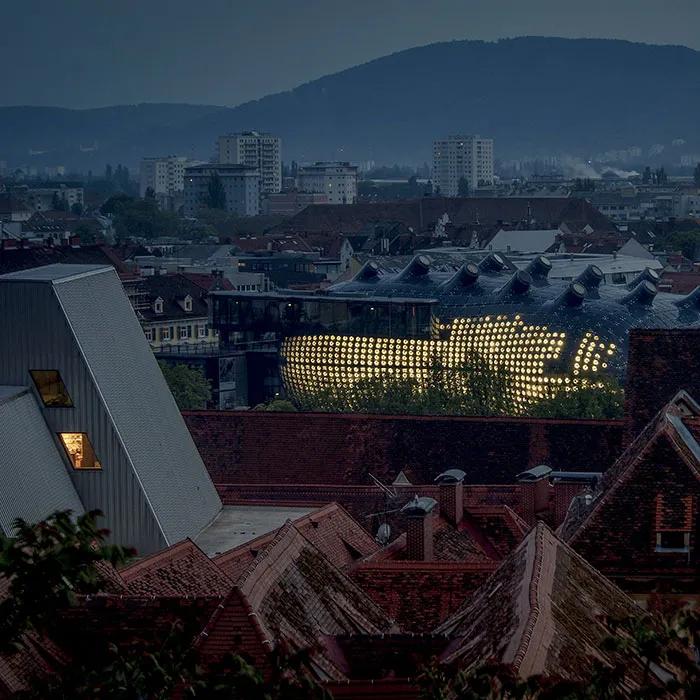 The striking BIX façade