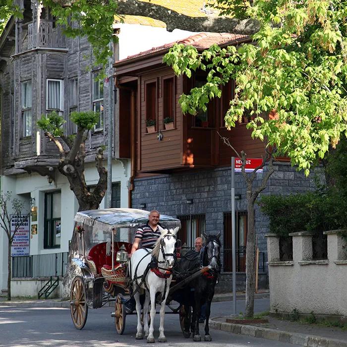 Travelling back in time: a horse and carriage on Büyükada
