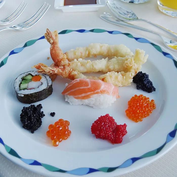 Selection of caviar at the Friday brunch