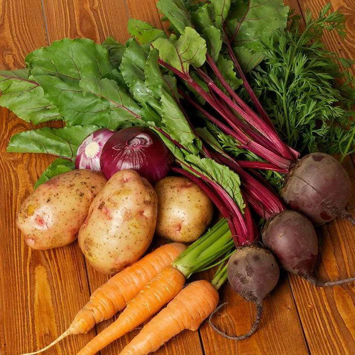 Tubers and carrots from Kiselgaarden