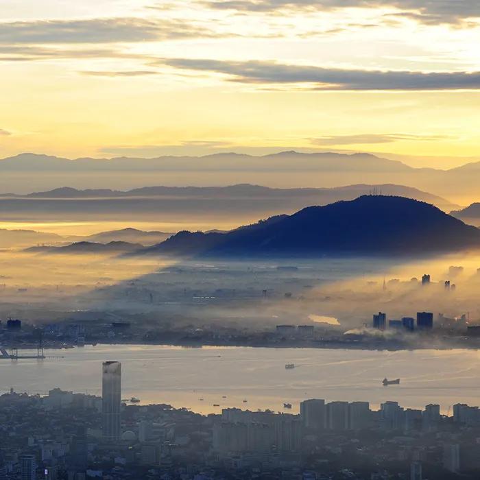 The hills surrounding Penang