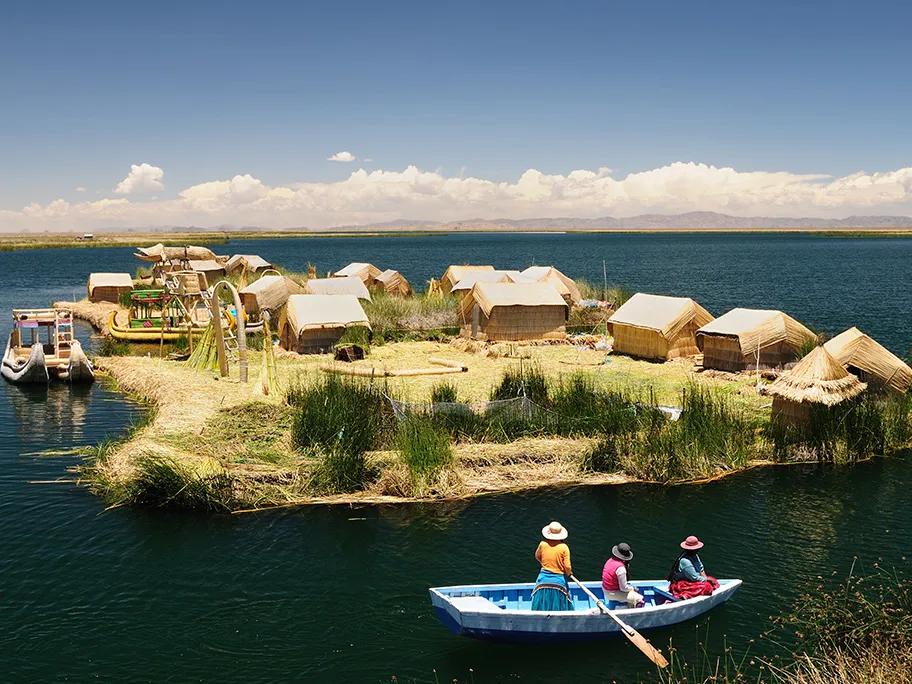 The man-made Uros islands